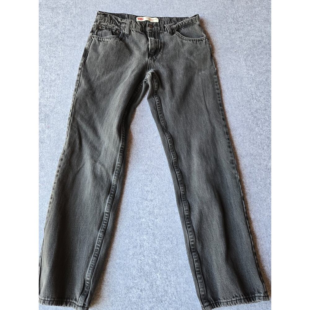 Levi's 502 Women's Jeans Black Slim Taper Premium Denim Size 16 (28x27)